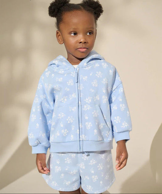 Hooded Cotton Cardigan for Kids Casual Long Sleeve