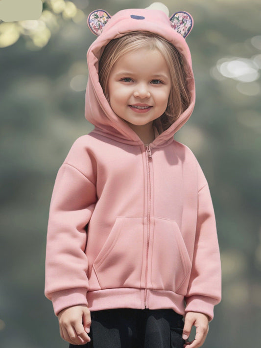 Fall Hoodie Baby Sweatshirt Cute Solid Color Jacket