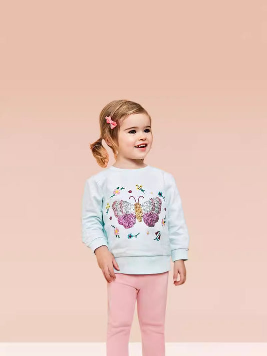 Kids Casual Cartoon Sweatshirt Soft Cotton Long Sleeve Top