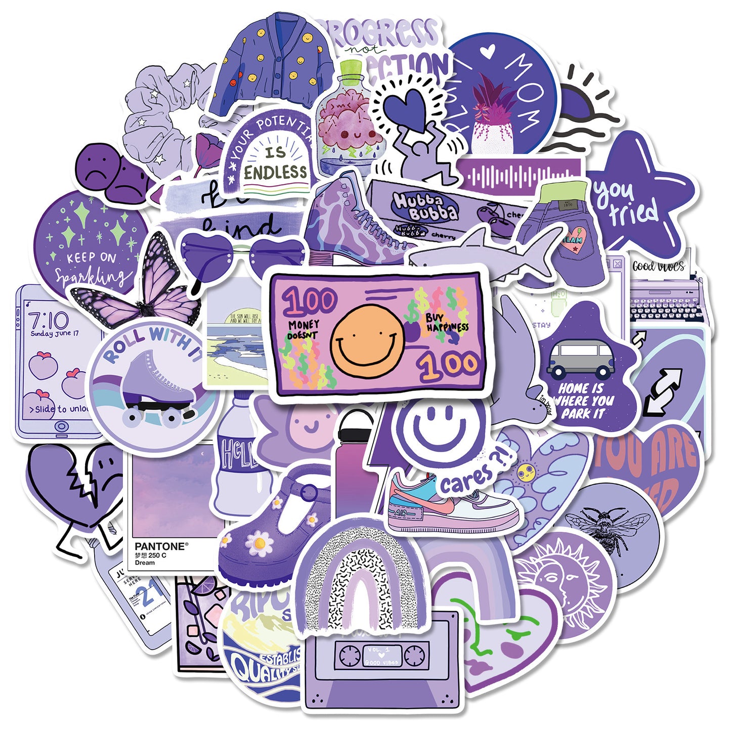 Sticker Pack Doodle Landscapes Printed Vinyl Outdoor