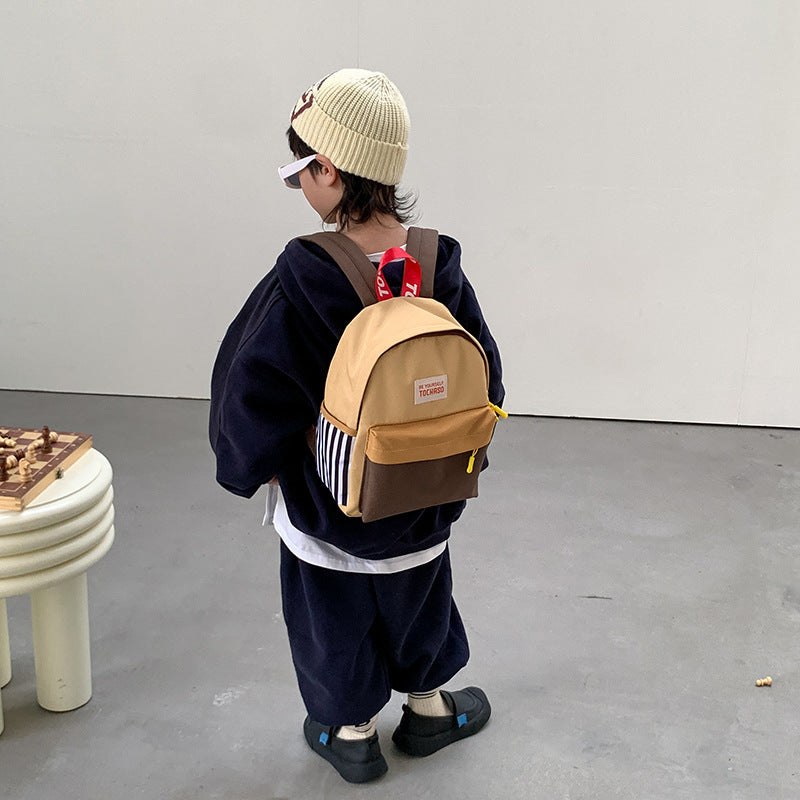 Kids' Colorful Canvas Backpack Lightweight School Bag