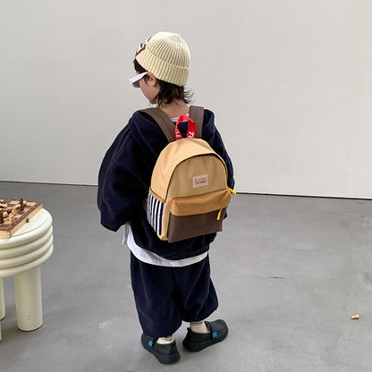 Kids' Colorful Canvas Backpack Lightweight School Bag