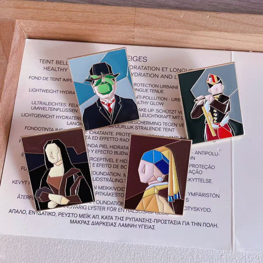 Vintage Art Brooches Inspired by Masterpieces for Men and Women