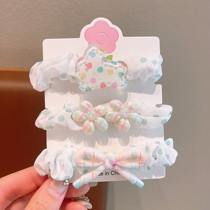 Children's Cute Floral Hair Ties - Sweet Princess Ponytail Holders