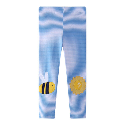 Cartoon Print Girls' Summer Pants Lightweight Casual Trousers