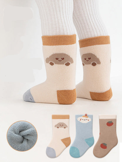 Cartoon Pattern Cotton Socks Comfortable Mid-Calf Socks