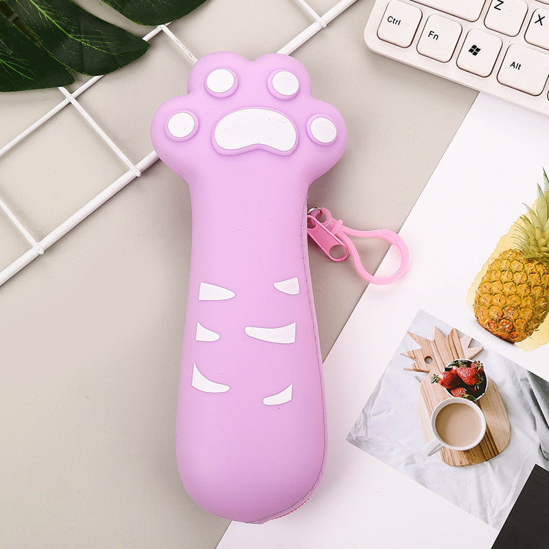 Silicone Cat Paw Pencil Case Cute School Gift