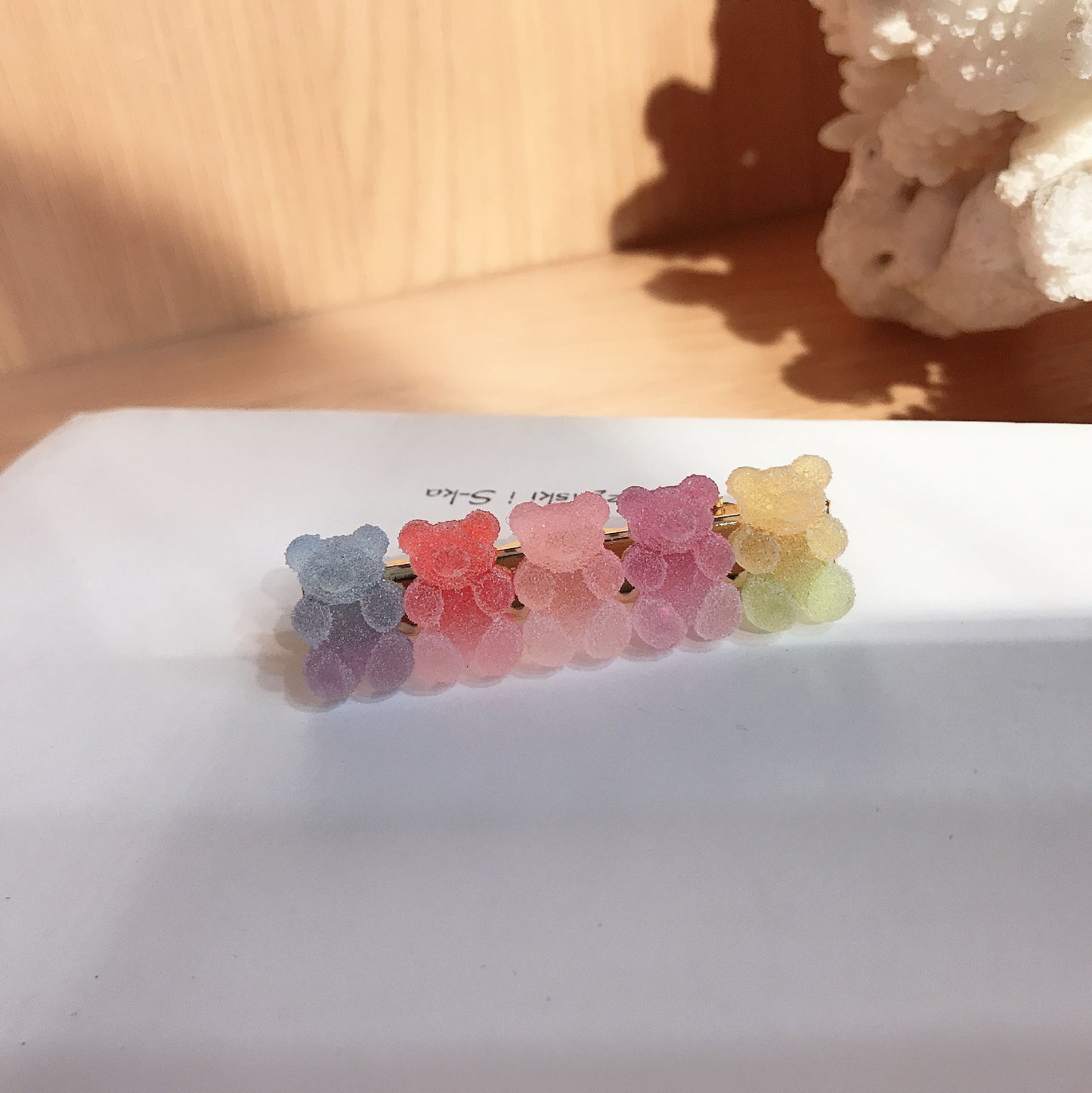 Gradient Bear Hair Clips Cute Cartoon Hair Accessories for Girls