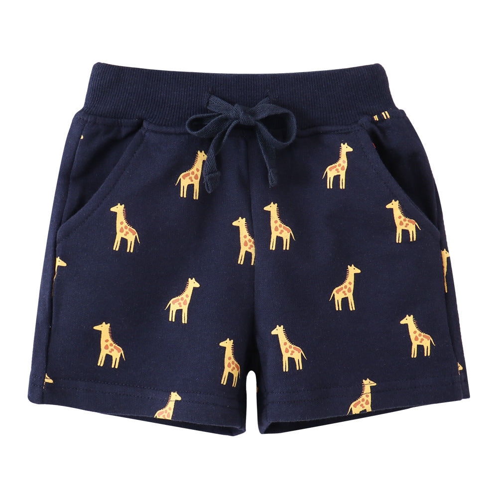 Summer Cotton Striped Shorts for Kids Casual Pants