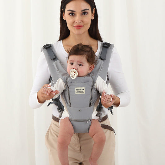Breathable Multi-Function Baby Waist Carrier 2-in-1 Front Facing Lightweight Child Carrier