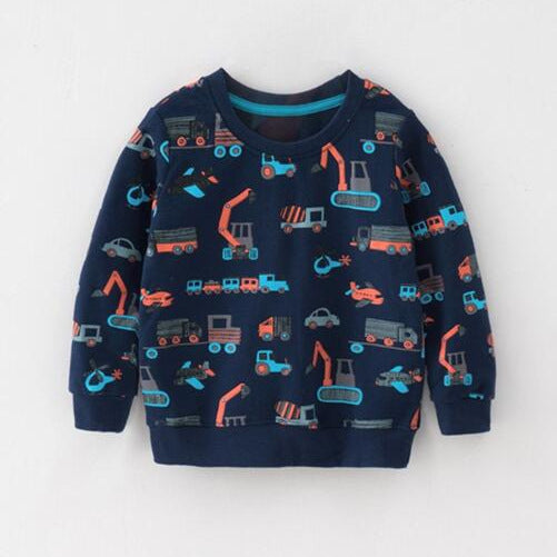 Children's Cartoon Sweatshirt Soft Cotton Long Sleeve Top