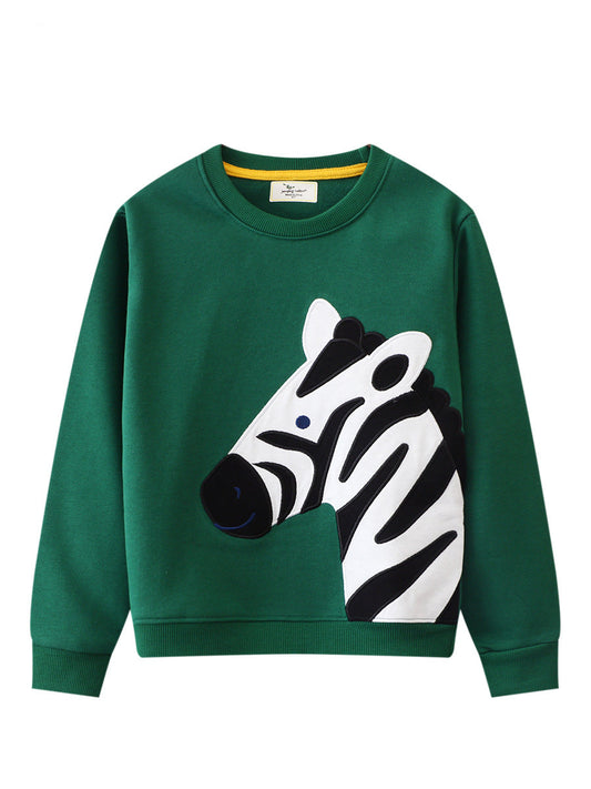 Kids Cartoon Sweatshirt Soft Cotton Pullover for Boys
