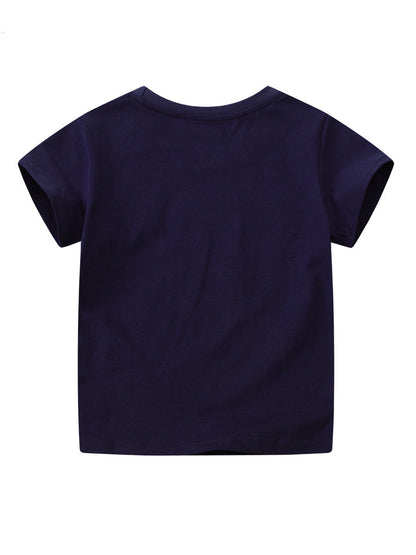 Glow-in-the-Dark Dinosaur Kids Short Sleeve T-Shirt
