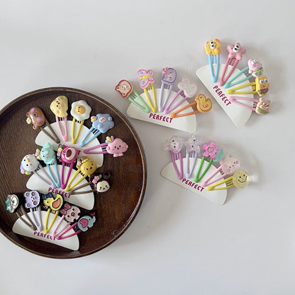 5-Pack Cute Cartoon Hair Clips for Kids