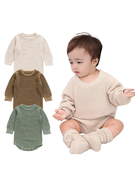 Baby Knitted Romper Unisex Cotton Casual Outfit
