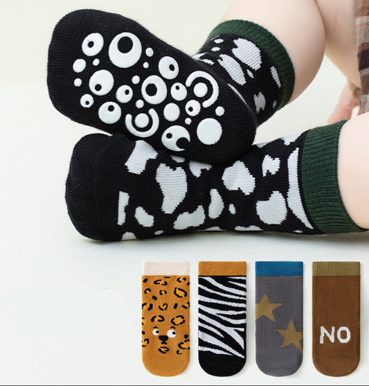 Baby Floor Socks Cute Cartoon Non-Slip Cotton Socks for Indoor Use