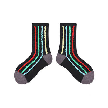 Kids Plush Polka Dot Mid Calf Socks Breathable