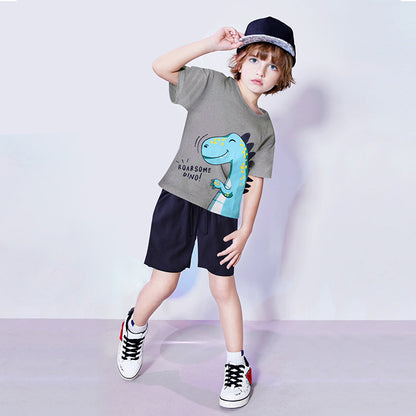 Summer Boys' Cute Sports T-Shirt and Shorts Set