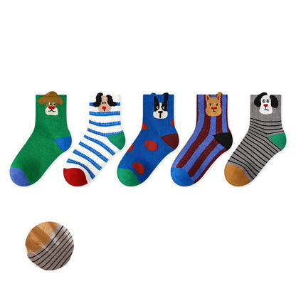 Kids Mesh Cotton Socks Cute Cartoon Breathable Everyday