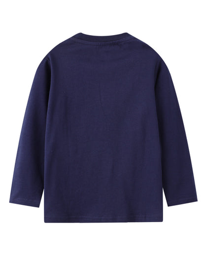 Children's Cartoon Long Sleeve T-Shirt Cotton Moisture-Wicking Casual Wear