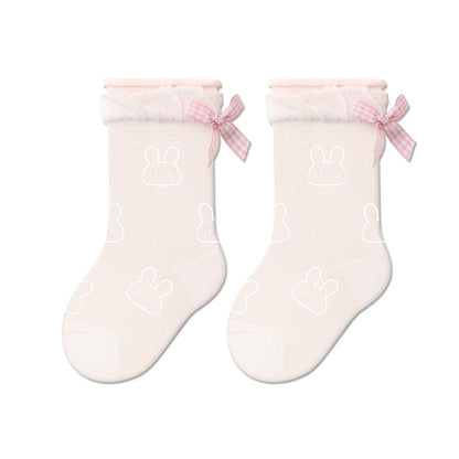 Baby Cotton Socks Breathable Thin Mid-Calf Socks