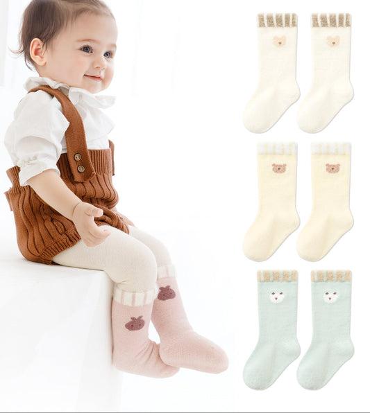 Colorful Plush Warm Socks for Infants and Toddlers