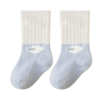 Warm Cartoon Anklet Socks Cozy Kids Mid-Calf Socks