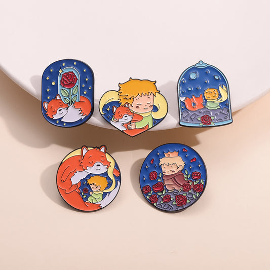 Fantasy Prince Fox Creative Metal Brooch Clothing Accessory