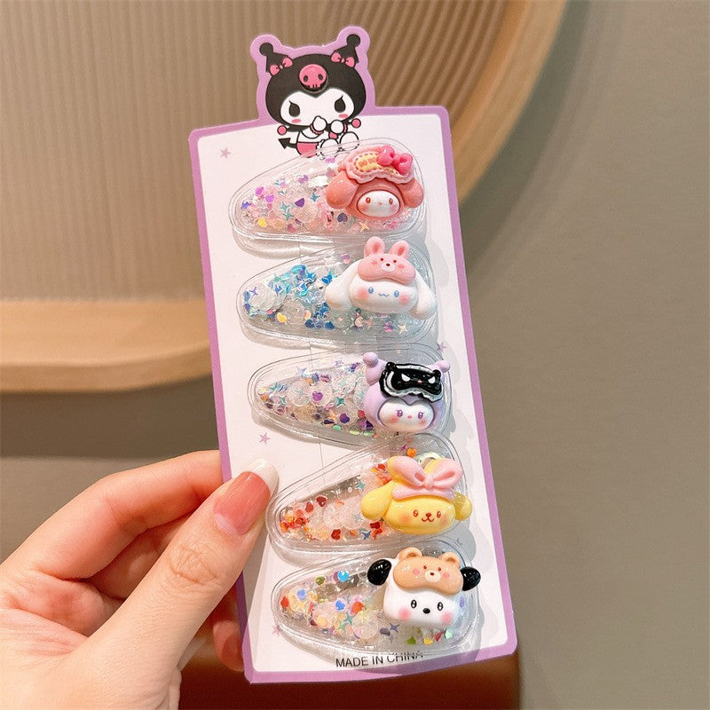 Cute Cartoon Sandbag Hair Clips for Kids