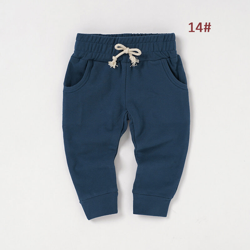 Casual Organic Cotton Baby Pants With Drawstring