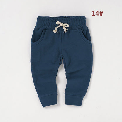 Casual Organic Cotton Baby Pants With Drawstring