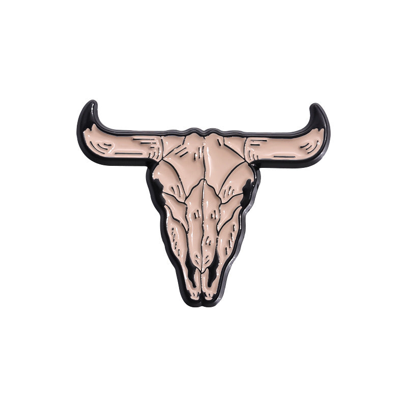 Brown Series Denim Hat Brooch Cute Versatile Travel Adventure Metal Badge Fashion Accessory