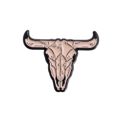 Brown Series Denim Hat Brooch Cute Versatile Travel Adventure Metal Badge Fashion Accessory