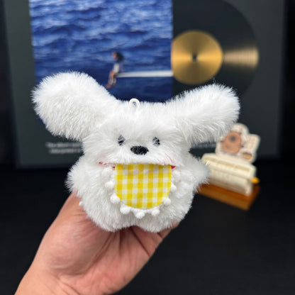Cute Plush Rabbit Backpack With Bow And Dog Keychain