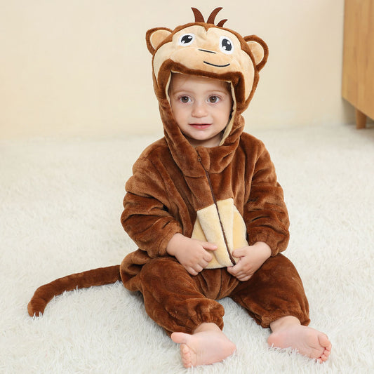 Animal-Themed Fleece Baby Onesie for Easter