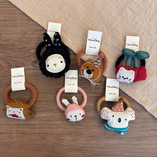 Cute Animal Hair Ties Plush Headbands for Girls