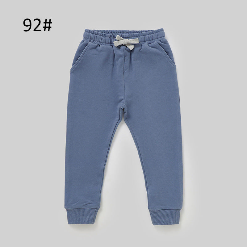 Children's Solid Color Casual Pants Comfortable All-Season Style