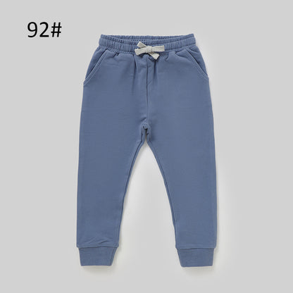 Children's Solid Color Casual Pants Comfortable All-Season Style