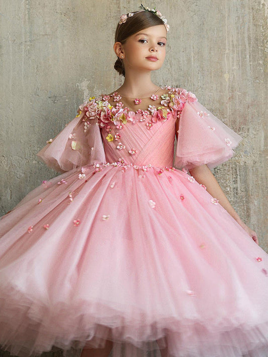 Baby Girls' Pink Tulle Princess Party Dress