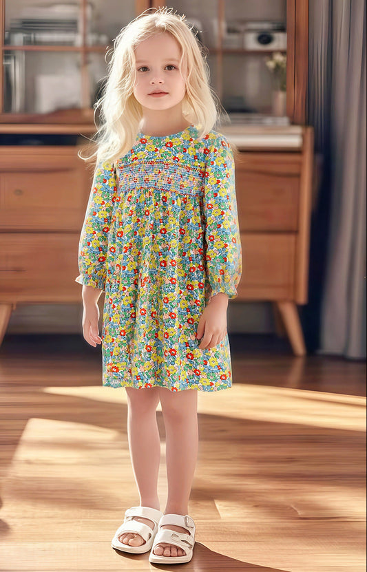 Adorable Girls' Princess Dress Soft Cotton Long Sleeve Autumn Style