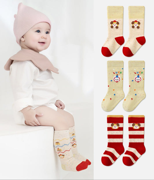 Cartoon Animal Cotton Baby Socks Breathable Mid-Calf Socks