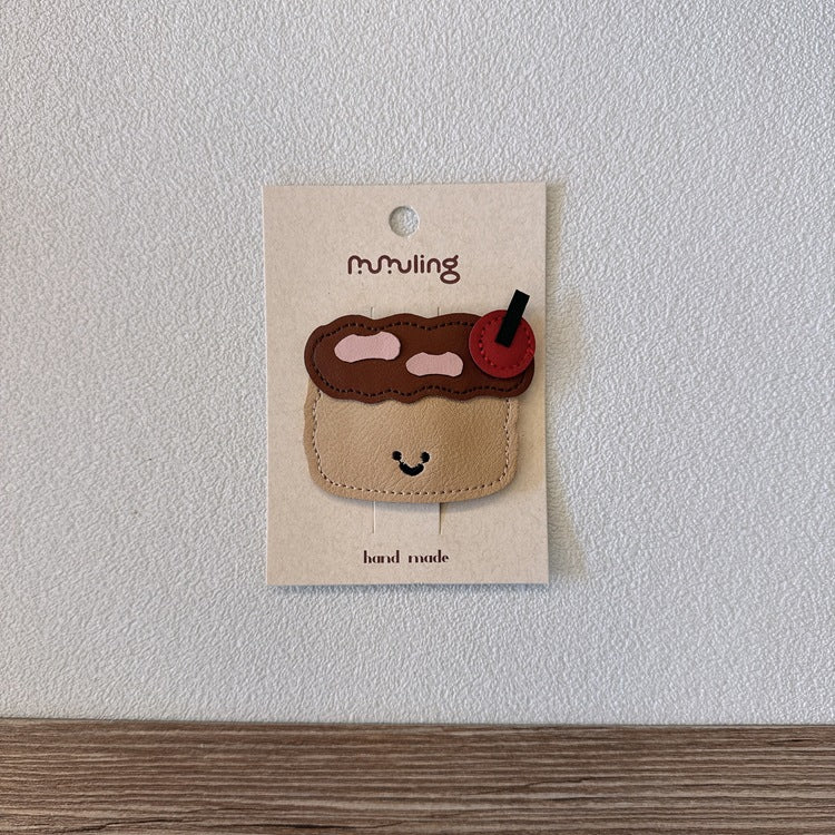 Cute Cartoon Leather Hair Clips for Kids - Bunny, Penguin, Cat