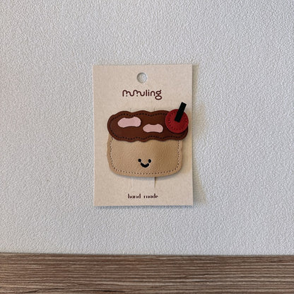 Cute Cartoon Leather Hair Clips for Kids - Bunny, Penguin, Cat
