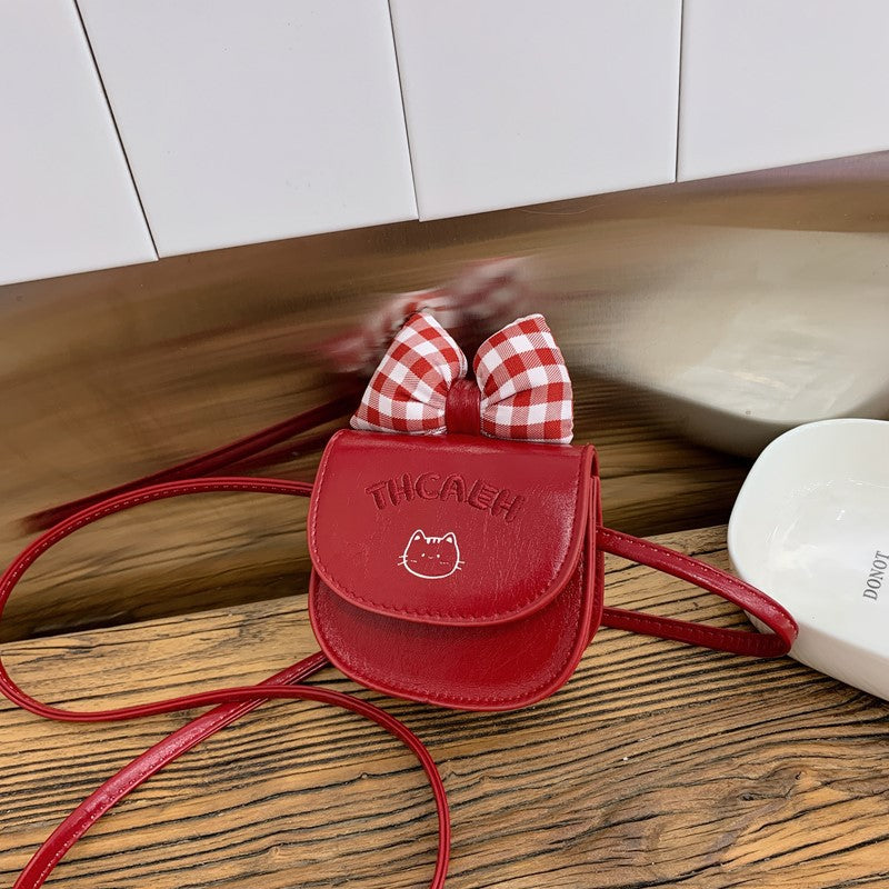 Trendy Mini Crossbody Bag with Cute Bow for Kids