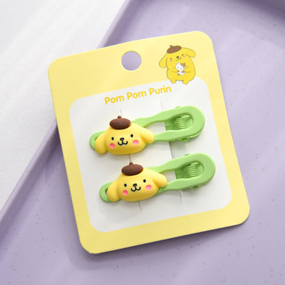 Cute Cartoon Dopamine Hair Clips for Girls - Princess Series Hair Accessories