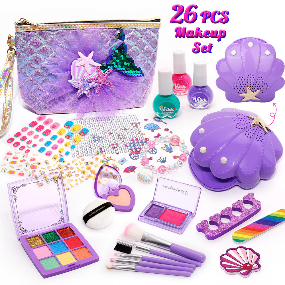 Girls' Makeup Play Set with Stylish Handbag