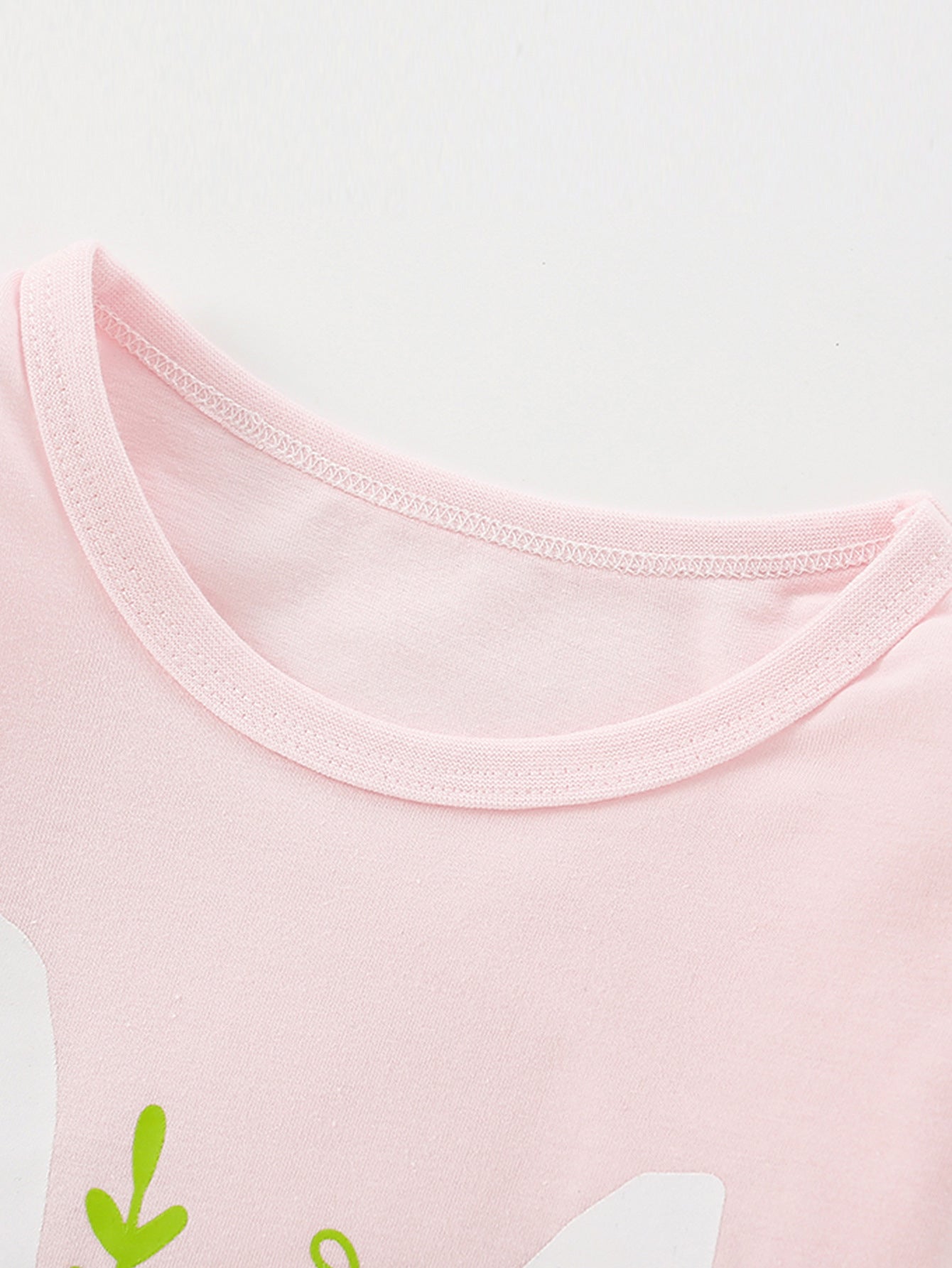 Kids Long Sleeve Cartoon Rabbit Graphic T-Shirt Cotton Casual Top
