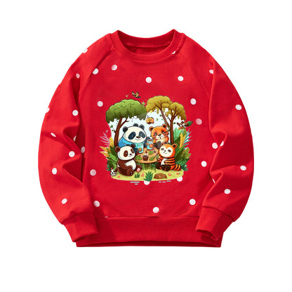 Children's Hoodie Casual Animal Print Cotton Sweatshirt