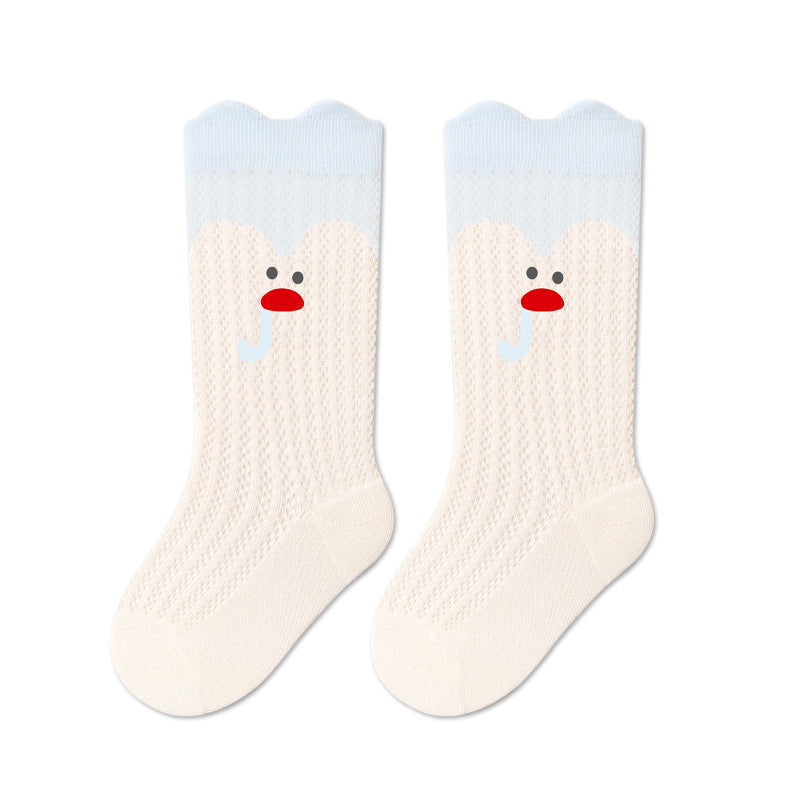 Cartoon Baby Socks Breathable Cotton Mid-Calf Socks