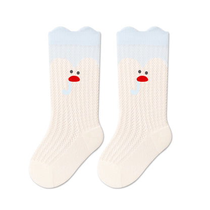 Cartoon Baby Socks Breathable Cotton Mid-Calf Socks